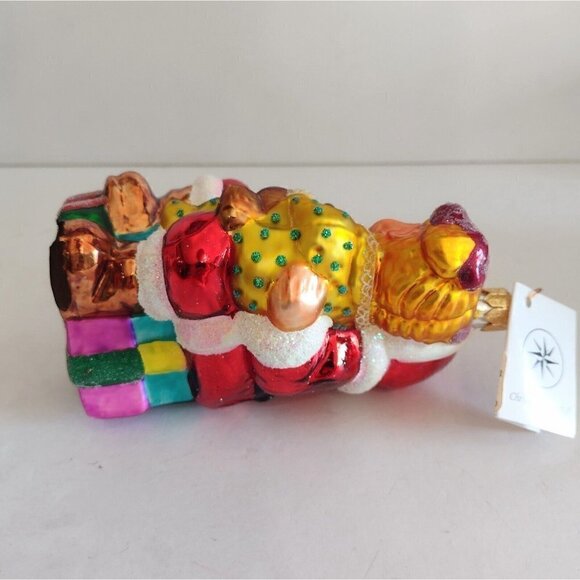 Vintage 1998 Christopher Radko Story Time Glass Ornament Santa Girl READ - Picture 3 of 11